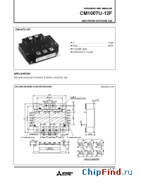 Datasheet CM100TU-12F manufacturer Mitsubishi