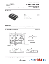 Datasheet CM1200HA-50H manufacturer Mitsubishi