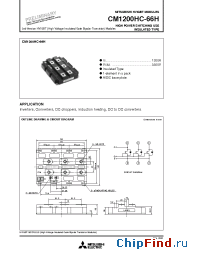 Datasheet CM1200HC-66H manufacturer Mitsubishi