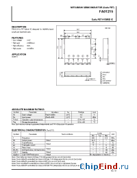 Datasheet FA01215 manufacturer Mitsubishi