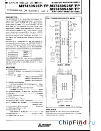 Datasheet M37450S1FP manufacturer Mitsubishi