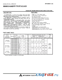Datasheet M5M5V408BKR manufacturer Mitsubishi