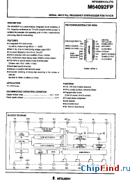 Datasheet M64092FP manufacturer Mitsubishi