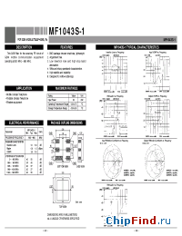 Datasheet MF1043S-1 manufacturer Mitsubishi