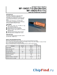 Datasheet MF-156DS-R13-171 manufacturer Mitsubishi