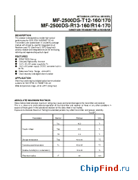 Datasheet MF-2500DS-T12-170 manufacturer Mitsubishi