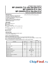 Datasheet MF-2500DS-T12-181 manufacturer Mitsubishi