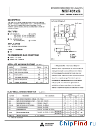 Datasheet MGF4316G manufacturer Mitsubishi