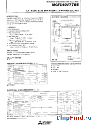 Datasheet MGFC40V7785 manufacturer Mitsubishi
