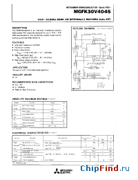 Datasheet MGFK30V4045 manufacturer Mitsubishi