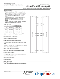 Datasheet MH16S64AMA manufacturer Mitsubishi