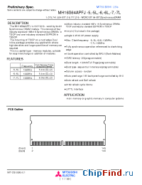 Datasheet MH16S64APFJ-7 manufacturer Mitsubishi