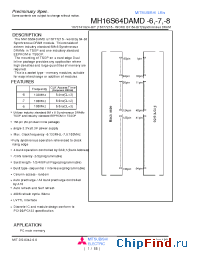 Datasheet MH16S64DAMD-6 manufacturer Mitsubishi