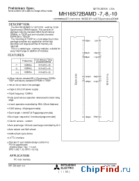 Datasheet MH16S72BAMD manufacturer Mitsubishi