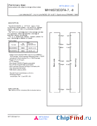 Datasheet MH16S72DDFA manufacturer Mitsubishi