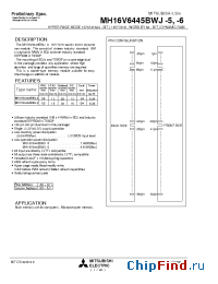 Datasheet MH16V6445BWJ manufacturer Mitsubishi