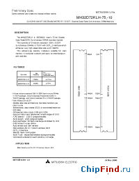 Datasheet MH32D72KLH-10 manufacturer Mitsubishi