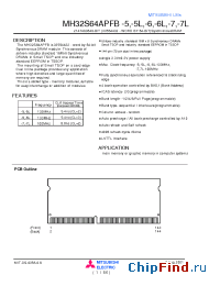 Datasheet MH32S64APFB-6 manufacturer Mitsubishi