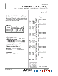 Datasheet MH4M365CNXJ-5 manufacturer Mitsubishi