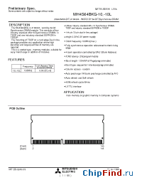 Datasheet MH4S64BKG-10 manufacturer Mitsubishi