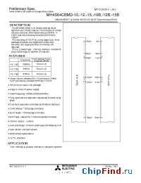 Datasheet MH4S64CBMD-10 manufacturer Mitsubishi
