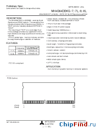 Datasheet MH4S64DBKG-7 manufacturer Mitsubishi