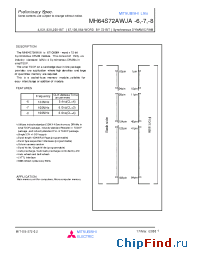 Datasheet MH64S72AWJA-8 manufacturer Mitsubishi