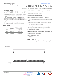 Datasheet MH8S64AQFC-8 manufacturer Mitsubishi