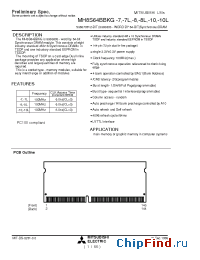 Datasheet MH8S64BBKG-8 manufacturer Mitsubishi