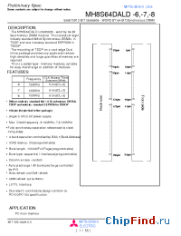 Datasheet MH8S64DALD-8 manufacturer Mitsubishi