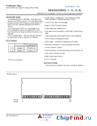 Datasheet MH8S64DBKG-7L manufacturer Mitsubishi