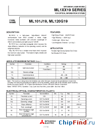 Datasheet ML1XX19 manufacturer Mitsubishi