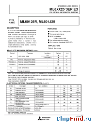 Datasheet ML6XX25 manufacturer Mitsubishi
