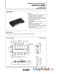 Datasheet PM100CLB060 manufacturer Mitsubishi