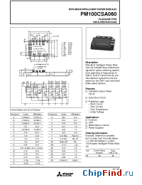 Datasheet PM100CSA060 manufacturer Mitsubishi