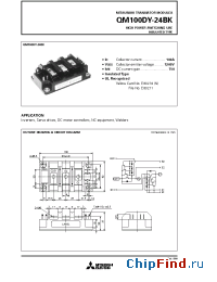 Datasheet QM100DY-24BK manufacturer Mitsubishi