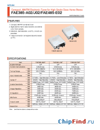 Datasheet FAE385-J02 manufacturer Mitsumi