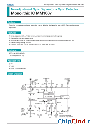 Datasheet MM1067XD manufacturer Mitsumi