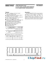 Datasheet V436516S04VATG-75PC manufacturer Mosel