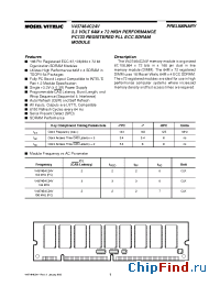 Datasheet V437464C24VXTG-10PC manufacturer Mosel