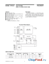 Datasheet V62C18164096LL-100B manufacturer Mosel