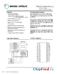 Datasheet V62C2162048LL100 manufacturer Mosel