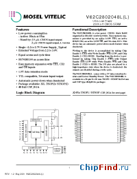 Datasheet V62C2802048LL-85B manufacturer Mosel
