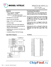 Datasheet V62C3161024L manufacturer Mosel