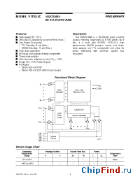 Datasheet V62C51864LL-70FI manufacturer Mosel