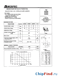 Datasheet 2N4900 manufacturer Mospec