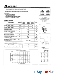 Datasheet 2N4901 manufacturer Mospec