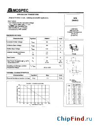 Datasheet 2N4912 manufacturer Mospec