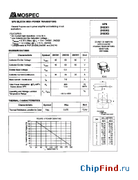 Datasheet 2N5301 manufacturer Mospec