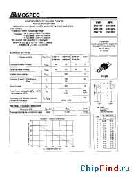 Datasheet 2N6107 manufacturer Mospec